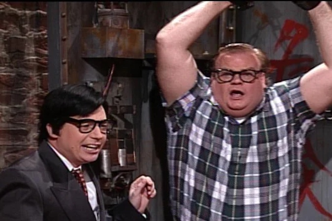 Mike Myers Recalls Chris Farley Pressing His Naked Body Into Him