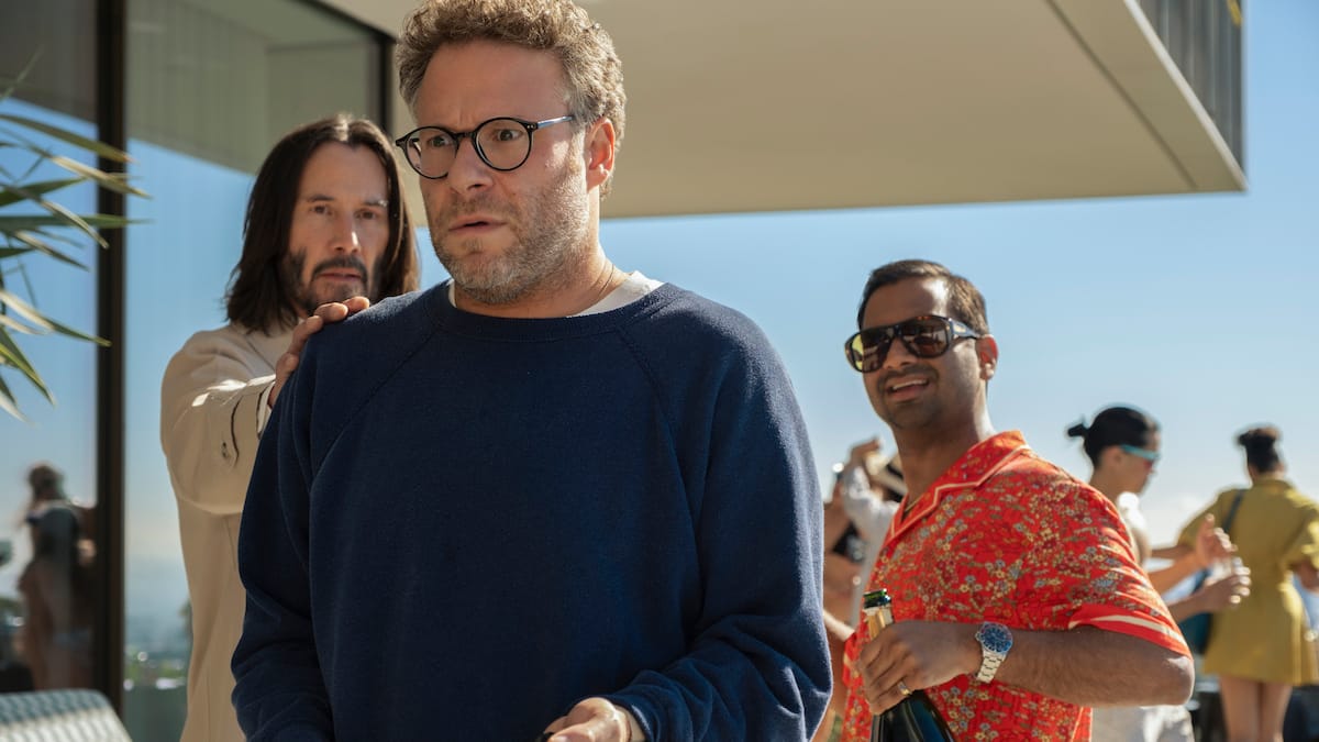 Keanu Reeves’ Guardian Angel Makes Seth Rogen’s Tech Bro and Aziz Ansari’s Gig Worker Trade Lives in Good Fortune (Trailer)